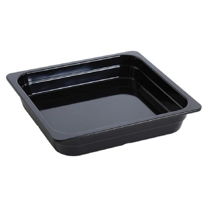 Pan GN-313BK 6/Pcs is an affordable and reliable addition to your tableware collection. These pans are made from high-quality melamine material, that makes its dinnerware look like ceramics. These GN collection pans are commonly used for preparing and serving big portions of a variety of dishes like lasagna, cheese or egg dishes, macaroni and cheese, and other food. These pans would be perfect for your fine-dining restaurant, catered events, outdoor dining area or even hotels.