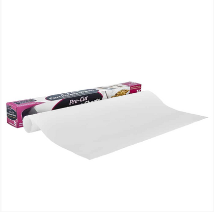 14.5-inch by 19.6-inch parchment paper, non-stick and grease-resistant, ideal for baking, roasting, and food prep. Prevents food from sticking and ensures easy cleanup in home kitchens or bakeries.