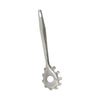 Durable 9-inch pasta fork made of stainless steel, pronged for easy pasta handling, rust-resistant, easy to clean, ideal for commercial kitchens; packed 144 each per case.
