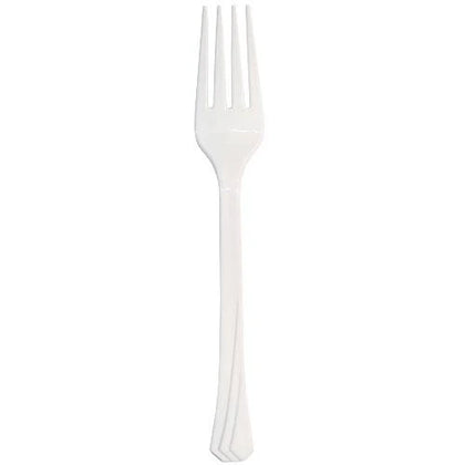 Pearl disposable fork and knife set. Elegant and durable, perfect for weddings, parties, and upscale events. Adds sophistication and style to any table setting, with easy cleanup and convenience.