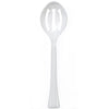 Reusable Serving Utensil Slotted Spoon – Available in Clear, Pearl, and Black. Ideal for serving a variety of foods while draining liquids, this durable spoon is perfect for any occasion.