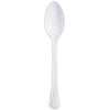 Pearl disposable teaspoon, ideal for tea, coffee, and desserts. Elegant, durable, and perfect for weddings, parties, and events. Adds sophistication and style to any table setting with easy cleanup.