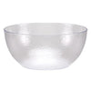 Pebbled 140oz Clear Bowl with a stylish textured design. Durable, BPA-free, and ideal for serving large salads, pastas, or punch at upscale events or casual gatherings.