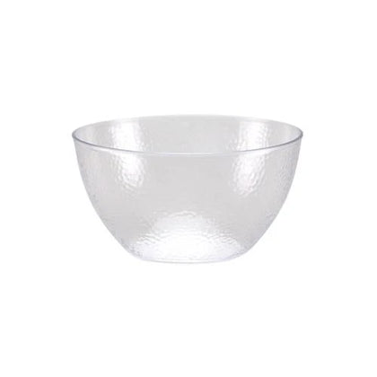 Pebbled 30oz Clear Bowl with a sophisticated texture. Durable, BPA-free, reusable or disposable, perfect for salads, snacks, or desserts at any event.