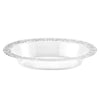 Pebbled 48oz Clear Oval Bowl, BPA-free plastic, textured design, perfect for serving salads, fruits, or side dishes at weddings, parties, and catering events. Durable, reusable, or disposable.