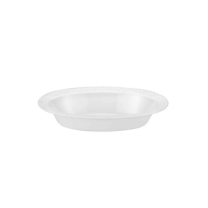 Pebbled Pearl Oval Bowl – Elegant and Durable Serveware for Any Occasion