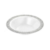 Pebbled Premium Silver Bowls in 14oz and 5oz sizes. Durable, reusable, and elegant dinnerware with a silver finish and pebbled texture. Perfect for soups, salads, desserts, and catering events.