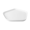 Pentanova Pentagon Plate Straight Side Matte White 9-3/8