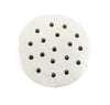 Perforated dim sum paper, 5 inches, designed for 6-inch bamboo steamers, ensuring even steaming and easy food release.



