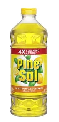 Pine-Sol Multi-Surface Cleaner, Lemon Fresh, 1.4L bottle for tough grease removal and a long-lasting citrus fragrance.
