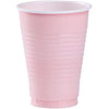 12oz disposable plastic cups in red, white, blue, black, gold, silver, yellow, orange, pink, light blue, and hot pink. Durable for hot or cold drinks, perfect for events with easy cleanup and vibrant style.

