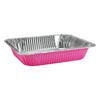 Half-Size Pan in Red, White, Black, Gold, and Pink, Durable Aluminum for Baking, Roasting, and Food Storage, Even Heat Distribution