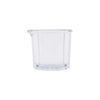 Pitcher syrup/cream plastic 2oz with clear body, spill-resistant spout, durable and lightweight, ideal for portion control in cafés, restaurants, coffee shops, and catering; easy to clean and handle
