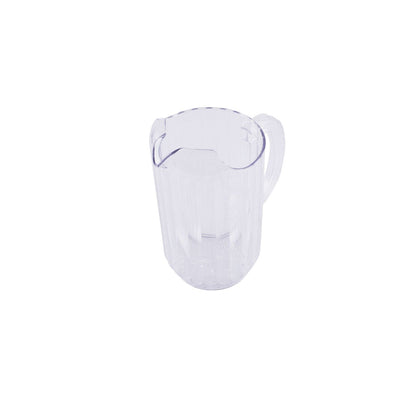 Pitcher Water Polycarbonate 1-Spout Clear 48oz, durable shatter-resistant design, stain- and odor-resistant surface, precise pouring spout, ideal for restaurants and catering, packed 12 per case