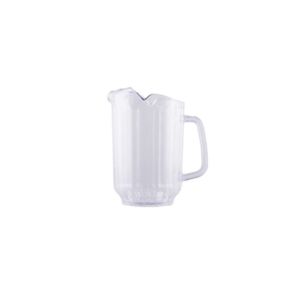Pitcher Water Polycarbonate 1-Spout Clear 60oz, durable shatter-resistant design, stain- and odor-resistant, smooth controlled pouring, ideal for restaurants and catering, packed 12 per case