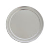 8-inch wide rim aluminum pizza pan with even heat distribution, durable design, and easy handling. Case packed 144, quantity break 12 each—ideal for pizzerias and commercial kitchens.