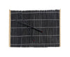 Black placemat and chopsticks set with a sleek, minimalist design.
