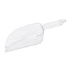 Plastic utility scoop 32oz made from durable polycarbonate, perfect for scooping bulk dry goods; ergonomic handle, lightweight and easy to clean; ideal for kitchens; packed 48 each per case.