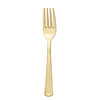 Polished gold cutlery combo box with forks, knives, and spoons. Perfect for weddings, parties, and formal events. Durable, BPA-free, disposable, and elegant for easy cleanup and stylish table settings.