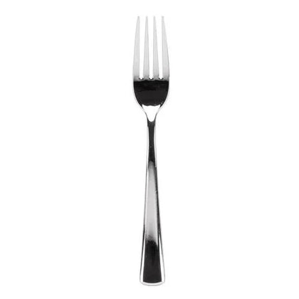 Polished silver forks bag for weddings, events, or fine dining. Durable, disposable cutlery with a premium silver finish. Ideal for elegant table settings or upscale celebrations.