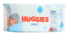 Huggies Baby Wipes Pure, 56-count pack, gentle fragrance-free wipes made with 99% purified water for sensitive baby skin.