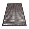 RBM-35K/35R, 3'x5'x1/2 Beveled Edges Black/Red Rubber Floor Mat