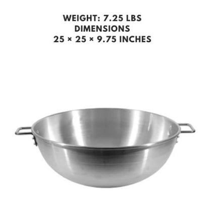 60-quart round bottom stainless steel stockpot, perfect for large batch cooking and durable for everyday use.



