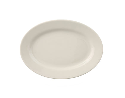 Yanco Platter RE-14 is a durable and elegant addition to your catering tableware collection. Measuring 12.5x9 inches, this large platter is ideal for serving shared meals, making it perfect for catering services, restaurants, and banquet settings. Crafted from high-quality porcelain, it offers excellent resistance to mechanical damage and temperature changes. The classic American white color complements any table setting, while the plain yet sophisticated design enhances food presentation.