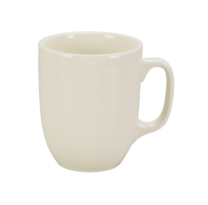 Yanco Joy Mug RE-15-J is a stylish and high-quality addition to any foodservice establishment. Made from durable porcelain, this 15-ounce mug is perfect for serving hot or cold beverages, including coffee, tea, and cocoa. Its sleek round design, combined with a classic American white finish, ensures a timeless appeal that fits seamlessly into fine dining restaurants, cafés, and catering events. 