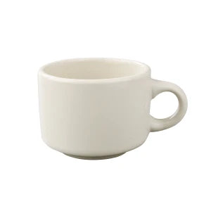 Yanco Stackable Cup RE-23 is a space-saving and elegant addition to any coffee or tea service. With a 7-ounce capacity, this cup is ideal for serving a variety of hot beverages while maintaining a refined presentation. Its stackable design allows for easy storage, making it perfect for busy cafés, restaurants, and hotels. Crafted from durable porcelain, it withstands daily use while retaining its classic American white finish, complementing any table setting.