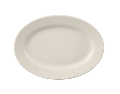 Yanco Platter RE-51 is a durable and elegant choice for serving large meals, shared dishes, and assorted platters. Measuring 15.5x10.5 inches, this generously sized platter is ideal for catering, banquet presentations, and fine dining establishments. Made from high-quality porcelain, it resists chipping and scratching while withstanding a wide range of temperatures. 