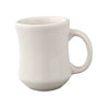 Yanco Provo Mug RE-7-P offers a refined touch to your coffee and tea service. With a soft American white finish, this 7-ounce mug elegantly highlights the color of your beverages while fitting seamlessly into any dining setting. Its unique center-narrowed shape and rolled edges create a sophisticated silhouette, while the wide handle ensures a comfortable grip. Crafted from durable, scratch-resistant porcelain, this set is ideal for high-volume use in cafes, restaurants, and hotels.