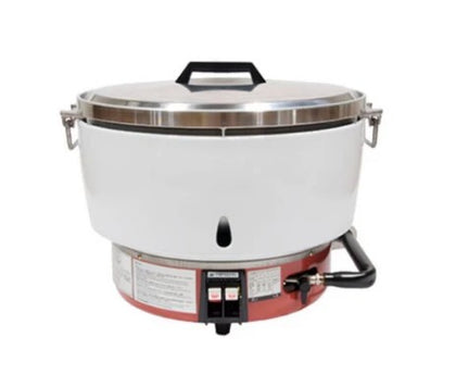 RM-50 Rice Cooker powered by natural gas, designed for efficient and consistent cooking of large batches of rice.