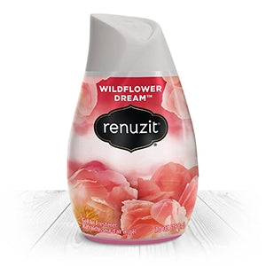 Refresh your home with the delicate and uplifting scent of Renuzit Solid Air Freshener in Wildflower Dream. Featuring a gentle blend of jasmine, violet, and orange flower, this adjustable gel cone offers continuous fragrance to brighten small spaces. Easy to use with no outlets or batteries required, it’s a convenient and eco-friendly way to maintain a fresh atmosphere throughout your home.