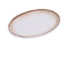 Yanco Platter RO-2310 is a stylish and durable choice for serving a variety of dishes. Made from high-quality porcelain with a glazed finish, this oval platter measures 10 inches in length, 6.75 inches in width, and 1 inch in height. Its white and brown color combination adds a timeless touch to any dining setup, making it ideal for both casual and formal occasions. Designed for convenience, it is dishwasher, oven, and microwave safe, ensuring effortless use in busy dining environments.