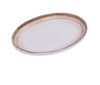 Yanco Platter RO-2312 is a stylish and durable choice for serving a variety of dishes. Made from high-quality porcelain with a glazed finish, this oval platter measures 10 inches in length, 6.75 inches in width, and 1 inch in height. Its white and brown color combination adds a timeless touch to any dining setup, making it ideal for both casual and formal occasions. Designed for convenience, it is dishwasher, oven, and microwave safe, ensuring effortless use in busy dining environments.