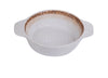 Yanco Bake Dish With Ear RO-2506 is a durable and stylish choice for serving and baking individual portions. Made from high-quality porcelain with a glazed finish, this round dish features a refined two-tone design in white and brown. Measuring 6.5 inches in length, 5 inches in width, and 1.5 inches in height, it has a 7-ounce capacity, making it ideal for small appetizers, side dishes, and baked creations. 