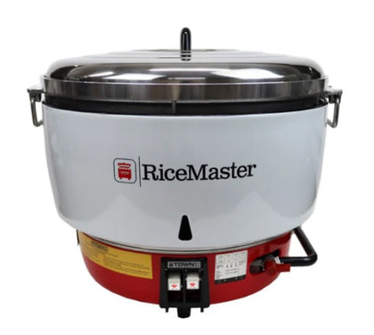 RS-50 Rice Master Commercial Gas Rice Cooker, designed for large-scale rice cooking with natural gas efficiency.

