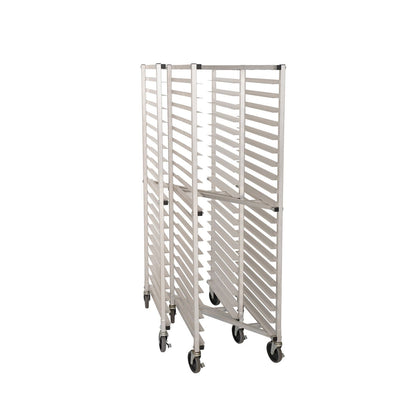 Rack AL Sheet Pan Nesting 20-Tier with space-saving nesting design, 20-tier capacity, and durable aluminum construction for efficient storage in commercial kitchens and bakeries.