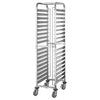 Durable stainless steel 36-tier rack for steam table and food pans. Rust-resistant, space-saving, and ideal for high-volume commercial kitchens. Packed 1 each per case for foodservice use.