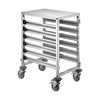 Durable rack stainless steel 12-tier under-counter for steam table and food pans. Space-saving, rust-resistant, and ideal for commercial kitchens. Packed 1 each per case for foodservice use.