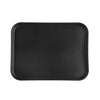 Black 20x15 inch rectangular fiberglass tray with non-slip surface, stain-resistant and lightweight for foodservice use in cafeterias, restaurants, and commercial kitchens.