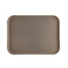 Brown 20x15 inch rectangular fiberglass tray with non-slip surface, stain-resistant and durable for restaurants, cafeterias, buffets, and institutional foodservice settings.