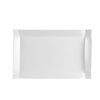 Rectangular Platter 12 1/2 inches, elegant and durable serving tray for large gatherings, chip-resistant, microwave and dishwasher safe, ideal for appetizers, entrees, and desserts.