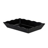Rectangular Platter with Scallop Edge Black 13-3/4