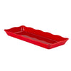 Rectangular Platter with Scallop Edge Red 17-1/2