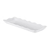 Rectangular Platter with Scallop Edge White 13-1/2