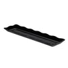 Rectangular black platter with scalloped edge, 21