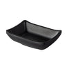 Rectangular matte black sauce dish, 1.5oz capacity, 3-5/8