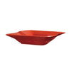 Rectangular red porcelain pasta bowl 22oz with 12